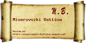 Miserovszki Bettina névjegykártya