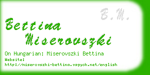 bettina miserovszki business card